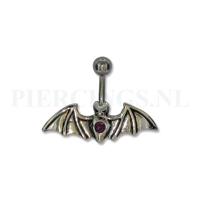 Navelpiercing vleermuis paars
