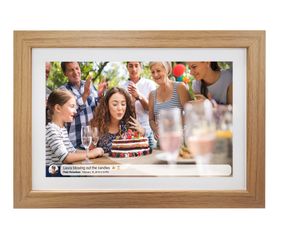 Denver PFF-1542 digitale fotolijst Hout 39,6 cm (15.6") Touchscreen Wifi