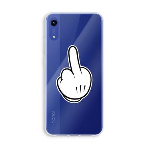 Middle finger white: Honor Play 8A Transparant Hoesje