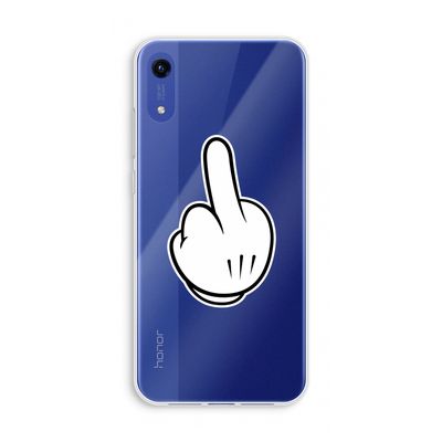 Middle finger white: Honor Play 8A Transparant Hoesje