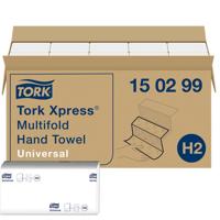Handdoek Tork H2 Xpress Universal multifold 2-laags 213x234mm 20x237 vel wit 150299