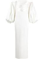 Solace London robe longue Carmen à épaules dénudées - Blanc