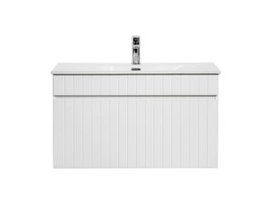 Comad Iconic White badkamermeubel 80cm met witte wastafel 1 kraangat