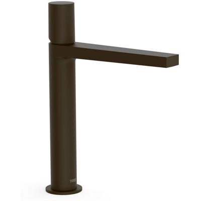 Wastafelkraan Tres Project | Opbouw | Mengkraan | Hoog model | 1-knop | Rond | Zwart brons