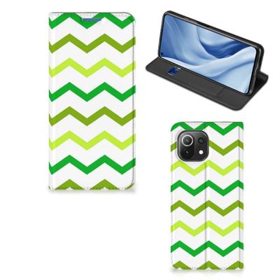 Xiaomi 11 Lite NE 5G | Mi 11 Lite | Hoesje met Magneet | Zigzag Groen
