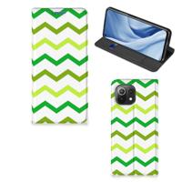 Xiaomi 11 Lite NE 5G | Mi 11 Lite | Hoesje met Magneet | Zigzag Groen
