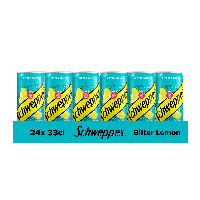 Schweppes bitter lemon blik (24x 33cl)