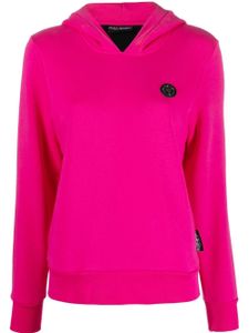 Plein Sport hoodie en coton à logo imprimé - Rose