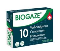 Biogaze Verbandgaas/kompres 10 x 10 cm
