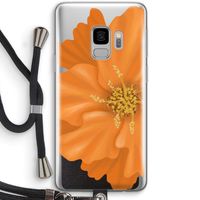 Orange Ellila flower: Samsung Galaxy S9 Transparant Hoesje met koord