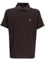 Emporio Armani polo en coton à logo brodé - Marron