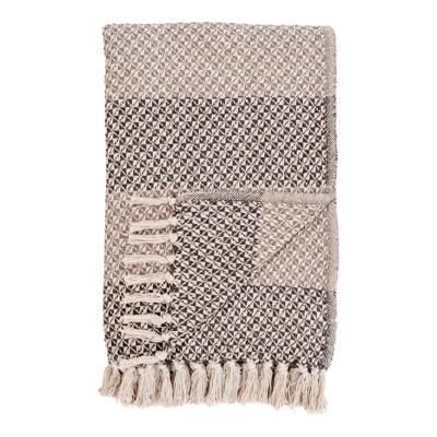 Janssen - Belek Plaid - Bruin/Beige - 80% Katoen, 20% Polyester - 130x180 cm