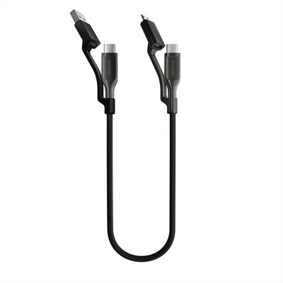 Nomad USB-C universele Kevlar® kabel (0.3m/240W) - Carbide