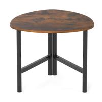 Driehoekige Salontafel Industriële Salontafel Driehoekige Bijzettafel van Hout voor de Woonkamer