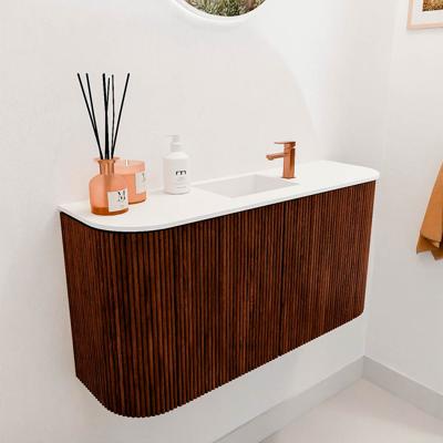 Toiletmeubel Mondiaz Joya | 83.2 cm | Meubelkleur Ruby | Faye wastafel Talc Midden | 1 kraangat Toiletmeubel Mondiaz Joya | 83.2 cm | Meubelkleur Ruby | Faye wastafel Talc Midden | 1 kraangat