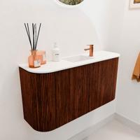 Toiletmeubel Mondiaz Joya | 83.2 cm | Meubelkleur Ruby | Faye wastafel Talc Midden | 1 kraangat Toiletmeubel Mondiaz Joya | 83.2 cm | Meubelkleur Ruby | Faye wastafel Talc Midden | 1 kraangat