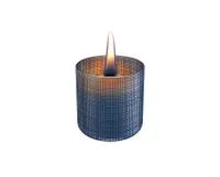 Lilly glass 8cm - blauw print