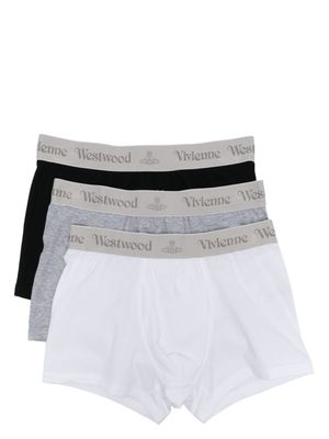 Vivienne Westwood lot de trois slips en coton stretch - Blanc