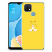 OPPO A15 Telefoonhoesje met Naam Baby Leopard