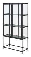 Bendt Vitrinekast 'Holger' Essen en glas, 150 x 77cm, kleur Zwart