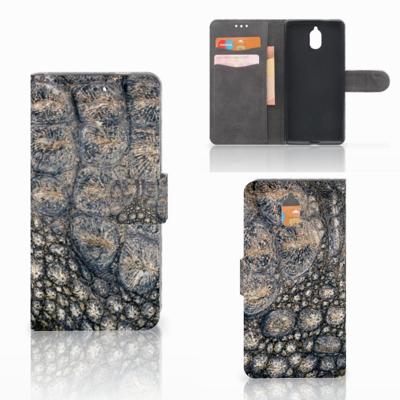 Nokia 3.1 (2018) | Telefoonhoesje | Met pasjeshouder | Krokodillenprint