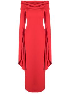 Solace London robe longue Arden à épaules dénudées - Rouge