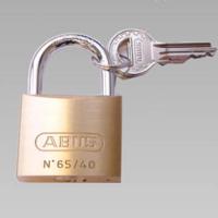 Abus hangslot 65/40mm goud sleutelslot 5cm