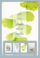 hallmark wenskaarten, heel veel sterkte met dit verlies, blister van 8 stuks hallmark wenskaarten, heel veel sterkte met dit verlies, blister van 8 stuks