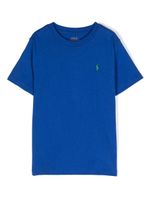 Ralph Lauren Kids t-shirt en coton à logo brodé - Bleu