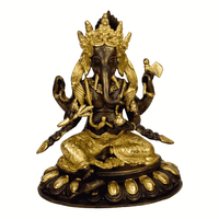 Ganesha Messing Tweekleurig (20 cm) - thumbnail