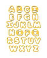 HEMA Uitdrukvormpjes Alfabet (geel) - thumbnail