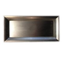 Kaarsenbord/plateau zilver 36 x 17 cm rechthoekig   -