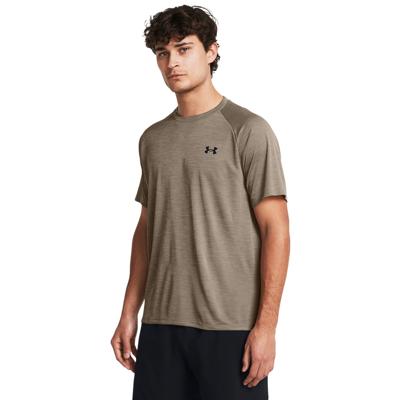 Under Armour Tech Textured Trainingsshirt Bruin Zwart