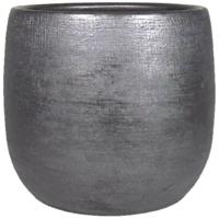Floran Plantenpot Mira - keramiek - zwart - 29 x 27 cm - bloempot