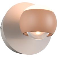 LED Wandlamp - Musterring Cannon - 1 Lichtpunt van 5 Watt - Dimbaar - Aanpasbare Lichtkleur - Geheugenfunctie - Up-and-down Verlichting - Nachtlamp - Oranje - Metaal