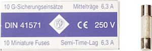 Glaszekering 5 x 20mm middeltraag 0,5A doosje (10 stuks)