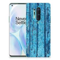 OnePlus 8 Pro | Bumper Hoesje | Wood Blue
