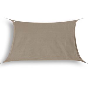 hanSe® Schaduwdoek Rechthoek Waterafstotend 3,5x4,5 m Zonnedoek Taupe