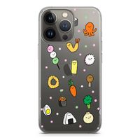 Happy bento friends: iPhone 13 Pro Transparant Hoesje