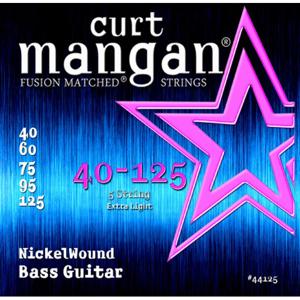 Curt Mangan Nickel Wound 40-125 Light 5-String snarenset voor 5-snarige elektrische basgitaar