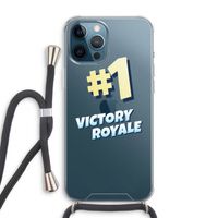 Victory Royale: iPhone 12 Pro Max Transparant Hoesje met koord