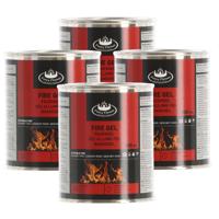 Fancy Flames Vuurgel/brandgel - 4x - 500 ml - gelhaarden/vuurpotten - binnen en buiten