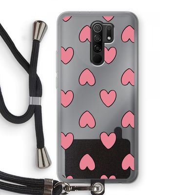 Ondersteboven verliefd: Xiaomi Redmi 9 Transparant Hoesje met koord