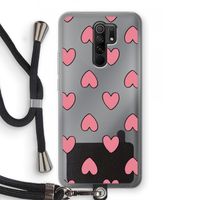 Ondersteboven verliefd: Xiaomi Redmi 9 Transparant Hoesje met koord