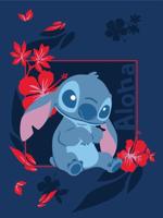 Stitch fleece plaid aloha 110 x 150 cm - polyester