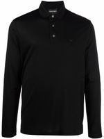 Emporio Armani polo à logo imprimé - Noir