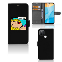 OPPO A15 Wallet Case met Pasjes Popart Oh Yes