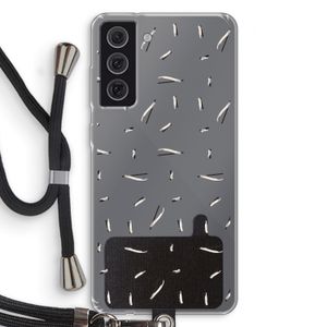 Hipster stripes: Samsung Galaxy S21 FE Transparant Hoesje met koord