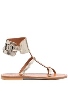 K. Jacques sandales en cuir à boucles - Or