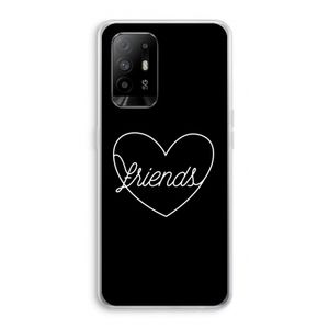 Friends heart black: Oppo A95 5G Transparant Hoesje